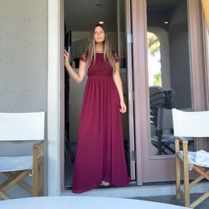 Backless bridesmaid dress